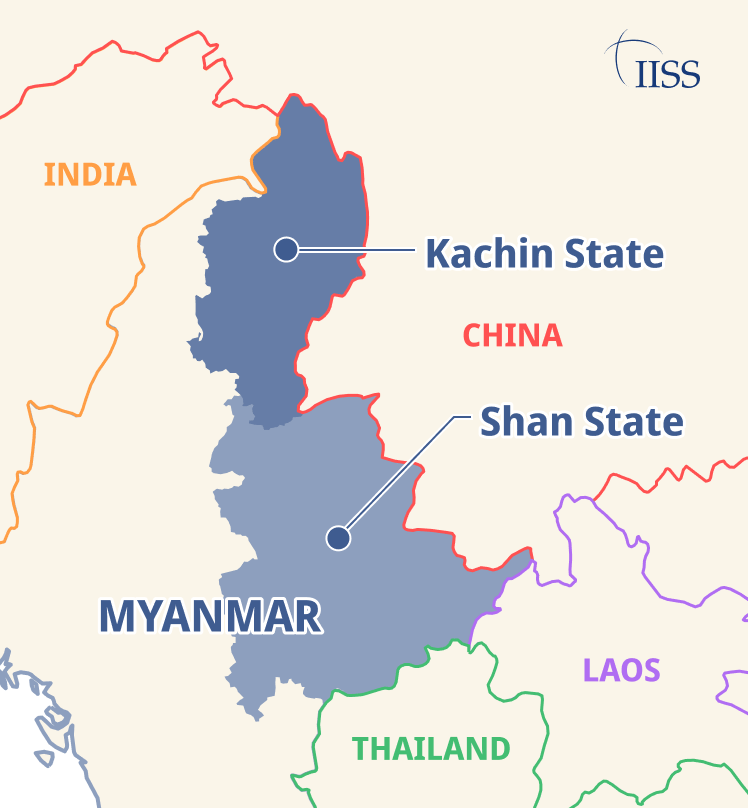 International borders around Northeast Myanmar